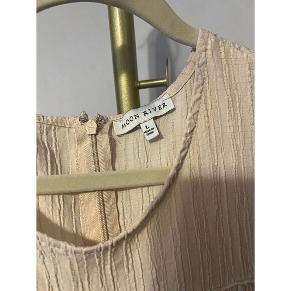Tuckernuck Moon River Tan Long Sleeve Midi Dress Sz. L - Picture 4 of 10